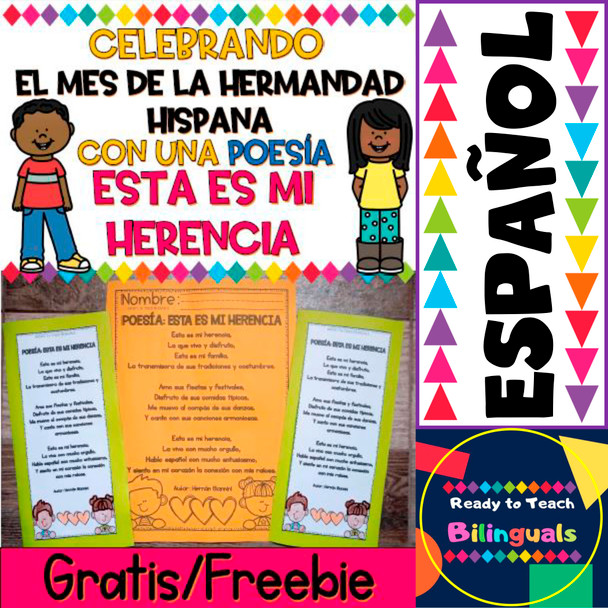 Hispanic Heritage Month - Poetry/Poesía - Esta es mi Herencia - FREEBIE