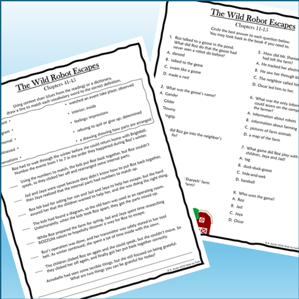 The Wild Robot Escapes Novel Study