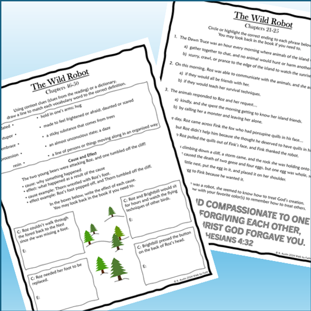 Wild Robot Novel Studies Bundle