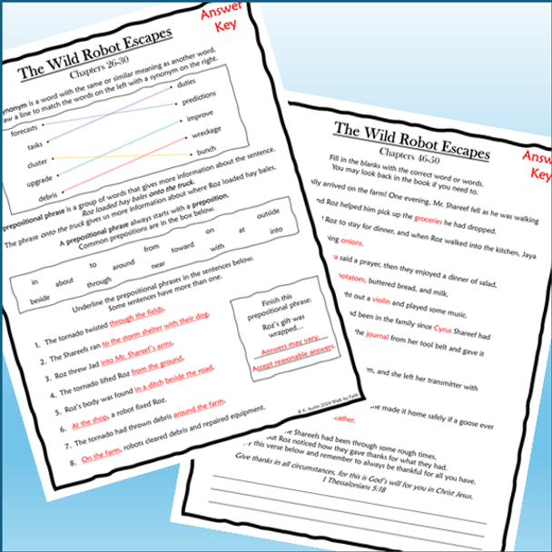 Wild Robot Novel Studies Bundle