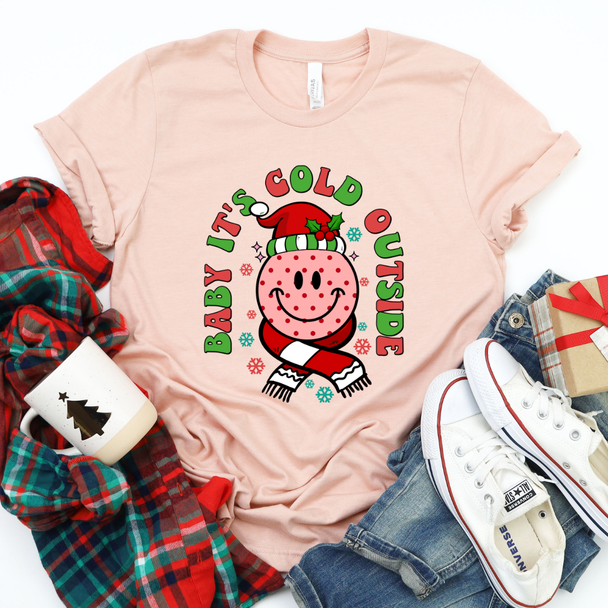 Baby It's Cold Outside Smiley Face T-Shirt