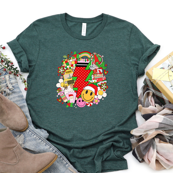 Groovy Christmas Collage T-Shirt