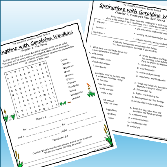 Springtime with Geraldine Woolkins Novel Study