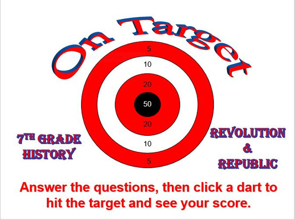 On Target: Revolution & Republic Texas History Review Game