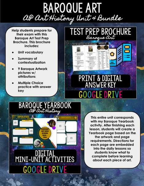 AP Art History Unit 4 Bundle: Renaissance & Baroque Art