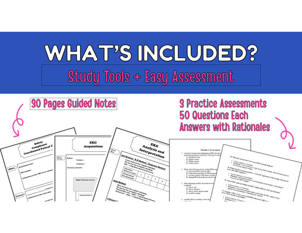 EKG Technician Exam Prep Study Bundle | All-in-One Health Science Success Kit