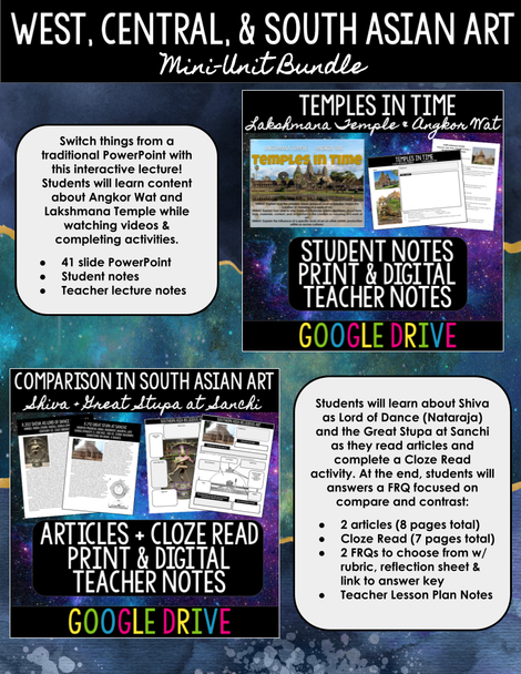 West, Central, & South Asian Art Mini-Unit Bundle - AP Art History