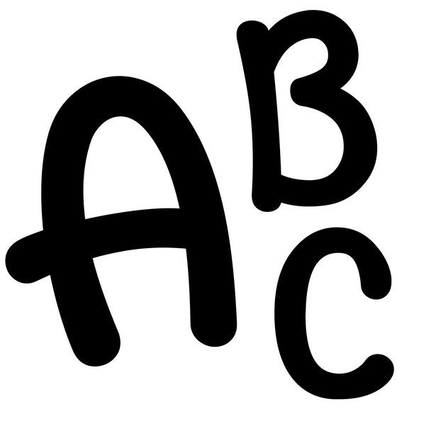 Large Black and White Spotty Alphabet Letters, Bulletin Board Alphabet Letters