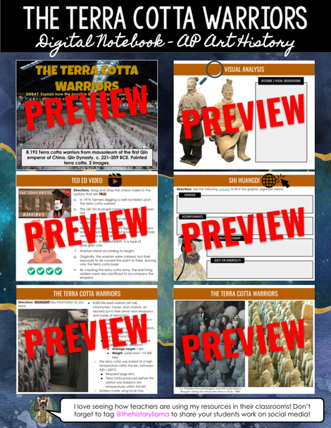 The Terra Cotta Warriors Digital Notebook - AP Art History