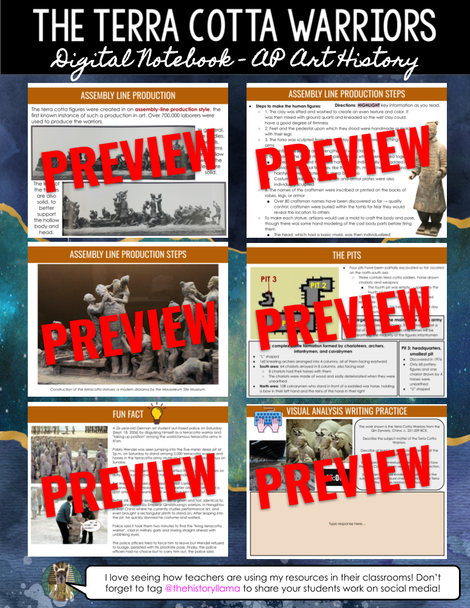 The Terra Cotta Warriors Digital Notebook - AP Art History