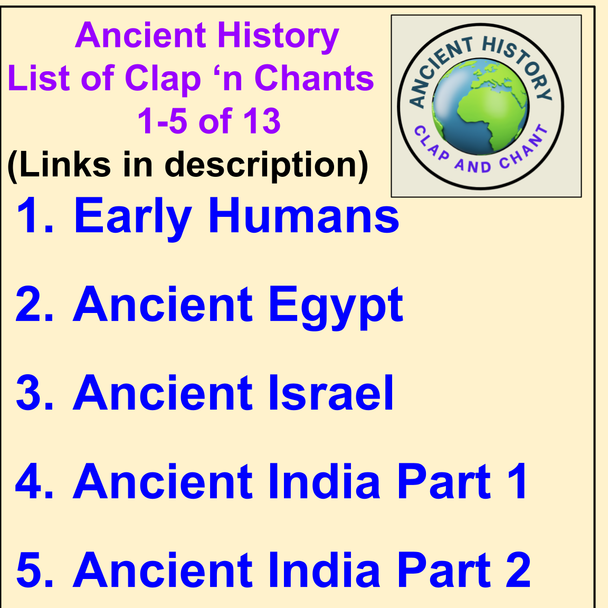 Ancient India Part 2,  Clap and Chant, World History,  Kinesthetic activity