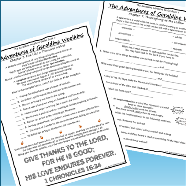 Geraldine Woolkins Novel Studies Bundle