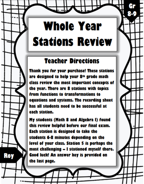Whole Year Review: 8 Stations