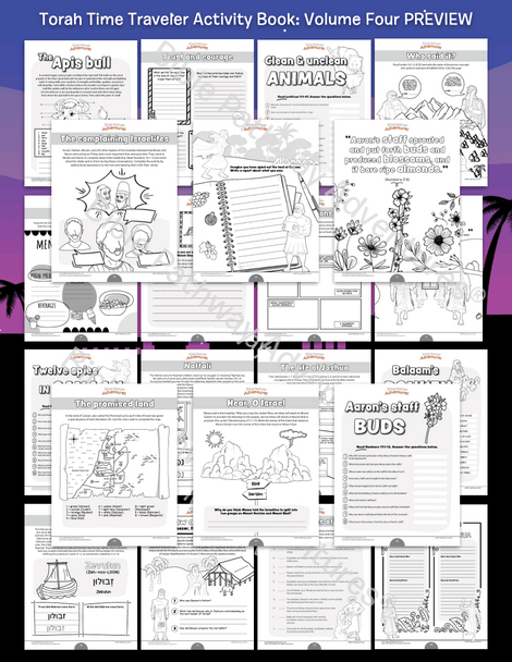 Torah Time Traveler Activity Book: Volume Four (Exodus 32 - Deuteronomy 34)