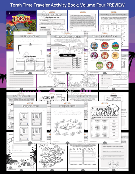 Torah Time Traveler Activity Book: Volume Four (Exodus 32 - Deuteronomy 34)