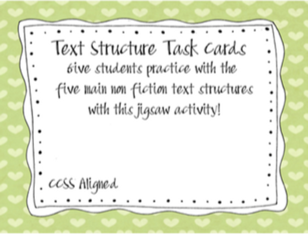 Text Structure Task Cards 