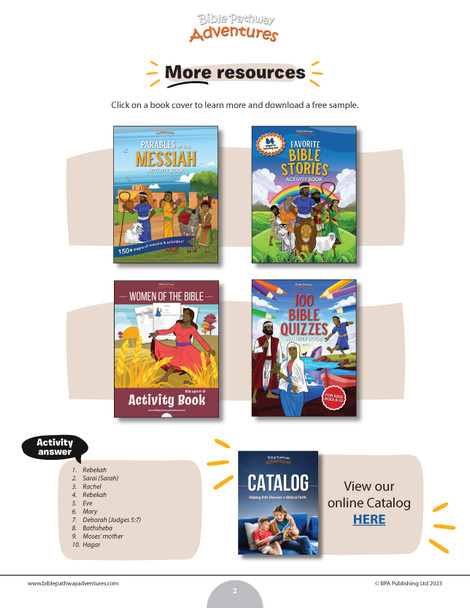 Mothers of the Bible quiz