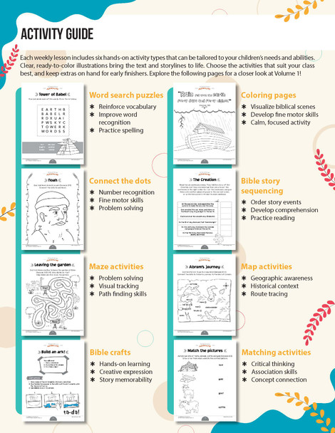 Torah Time Traveler Activity Book for Beginners: Volume 1 (Genesis 1-22)
