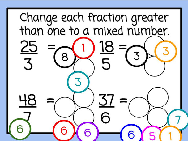 Equivalent Fractions with Number Chips - Space-themed - Digital and Printable