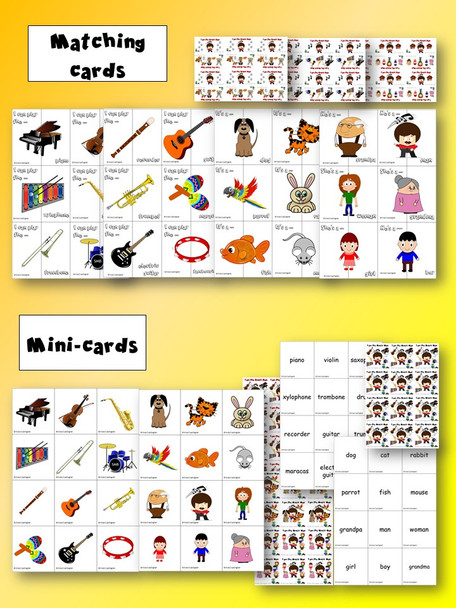 I am the Music Man Matching cards and mini-cards