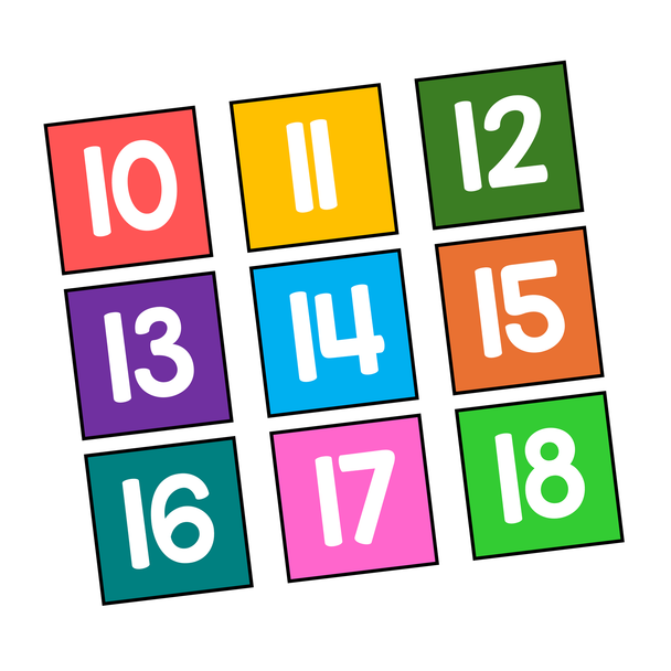 Printable Number Labels from 1 to 36. Editable Calendar Number Labels, Numbers
