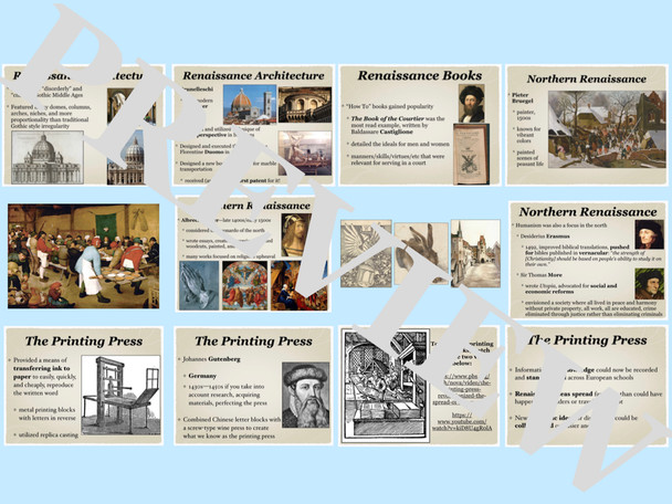 The Renaissance Map Primary Source Analysis Activities PowerPoint Test Bundle
