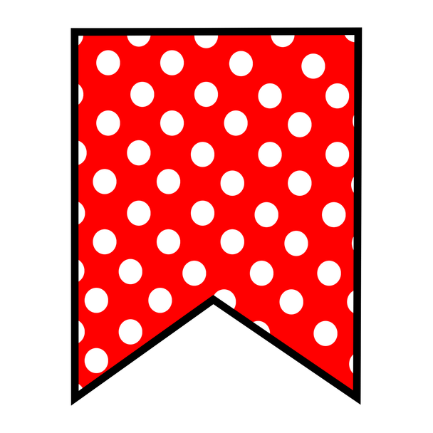Printable Bulletin Board Bunting Banners, Polka Dots Alphabet Bunting Banners