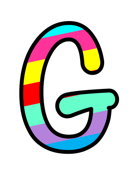 Printable Colorful Bulletin Board Letters for Kindergarten, Large Letters