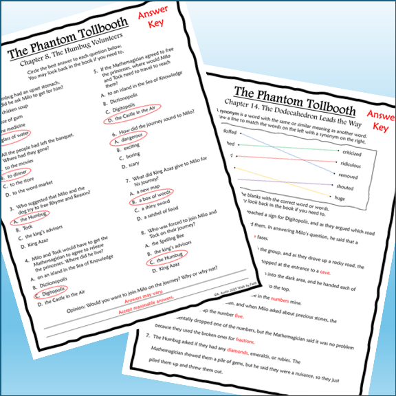 The Phantom Tollbooth Novel Study