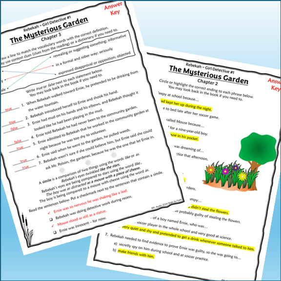 The Mysterious Garden Novel Study (Rebekah - Girl Detective #1)