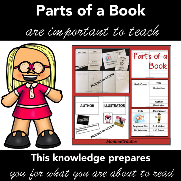 Parts of a Book Activity - Kinder - 1st Grade - Activity - Build a Book