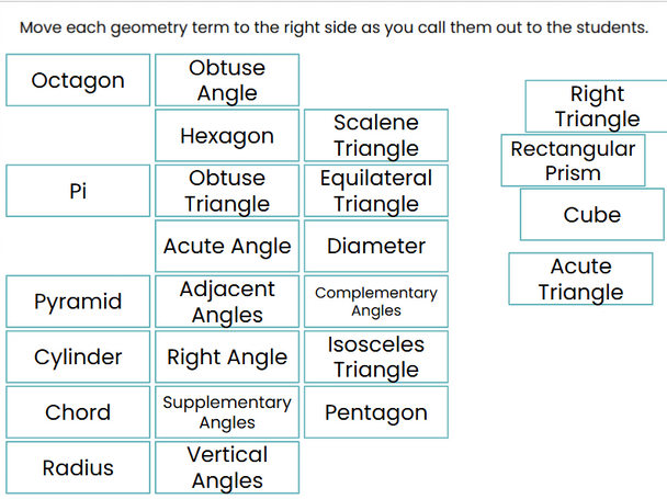Geometry Bingo - Digital and Printable - Easter-Themed
