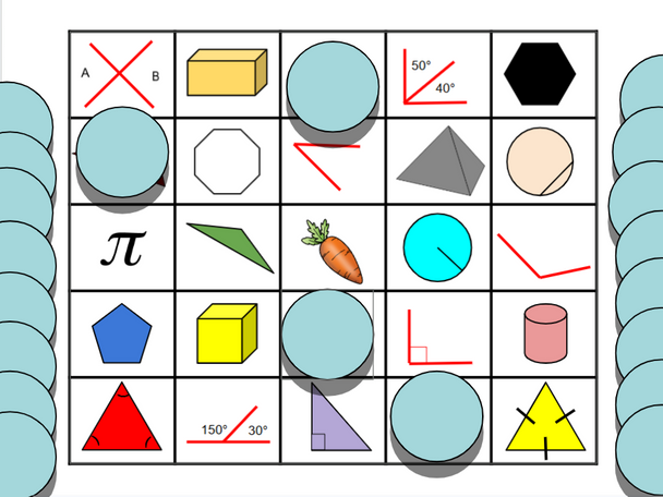Geometry Bingo - Digital and Printable - Easter-Themed