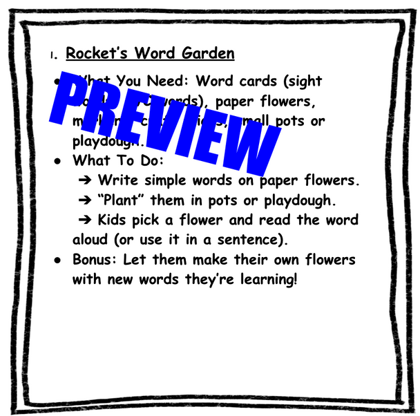 HOW ROCKET LEARNED TO READ: READING & WRITING/FUN ACTIVITIES (K-2)