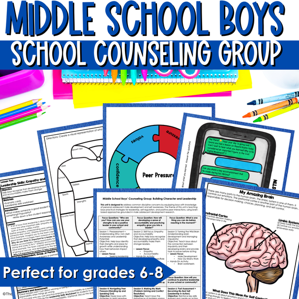 Boys Group Middle School Counseling Group Leadership Social Skills Behavior