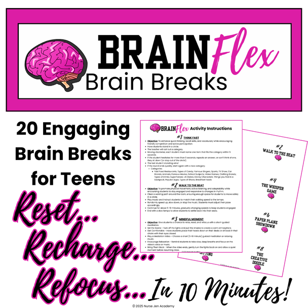 Brain Flex: Creative Brain Breaks for Teens | Activities to Reset & Recharge