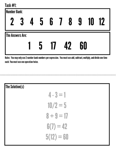 The Answers Are... Whole Numbers Part 3: A BTC Non-Curricular Thinking Task