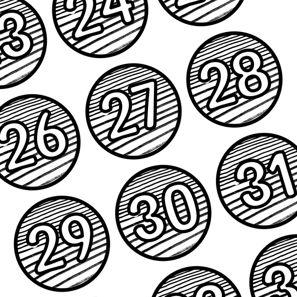 Black and White Number Labels, Printable Number Labels, Lockers Numbers