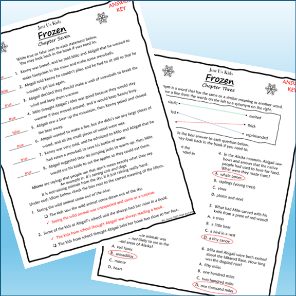 Just Us Kids Novel Study Bundle