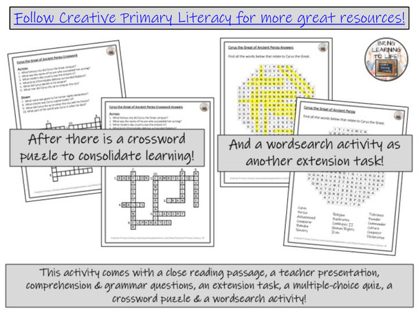 Cyrus the Great Close Reading Activities | 5th Grade & 6th Grade