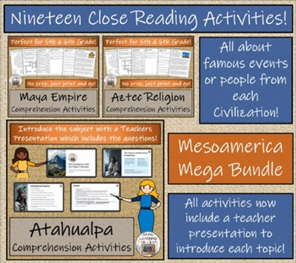 Mesoamerica Mega Bundle | 5th & 6th Grade | 60 hours of Activities