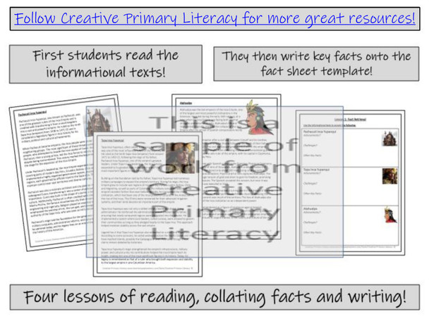 Most Influential Emperor of Inca Empire Opinion Writing Unit | 5th & 6th Grade