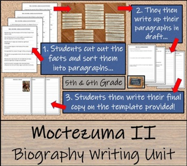 Moctezuma II Biography Writing Unit | 5th Grade & 6th Grade