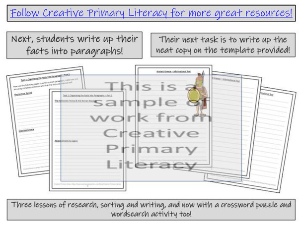 Ancient Greece Informational Writing Unit | 5th Grade & 6th Grade