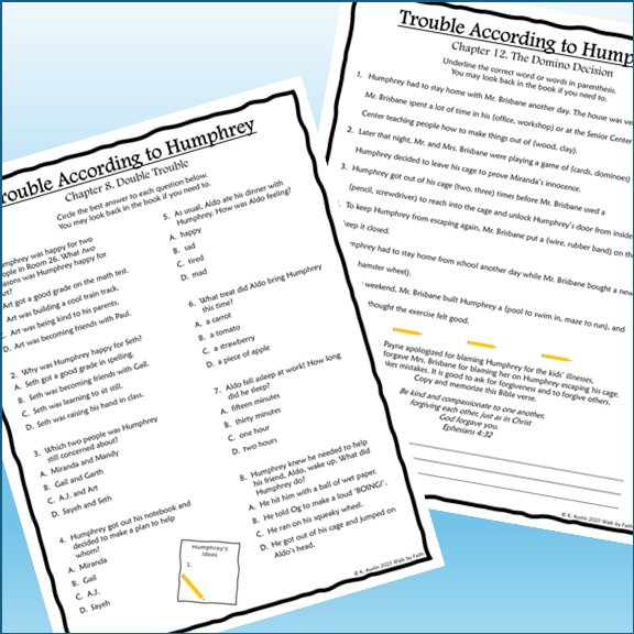 Trouble According to Humphrey Novel Study