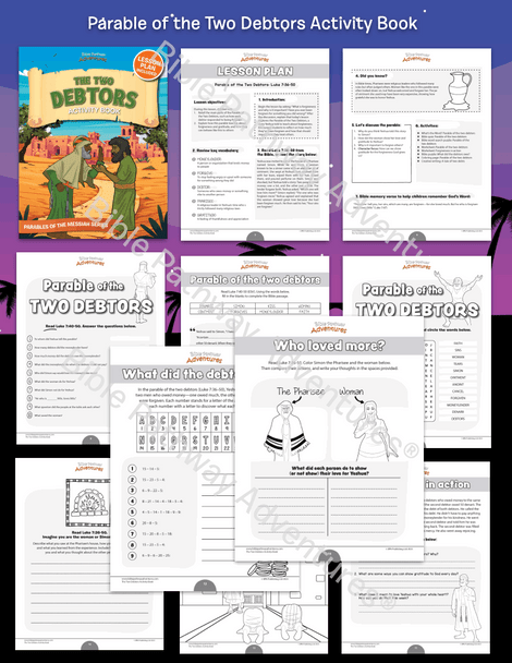 Bible Parable: The Two Debtors Activity Book