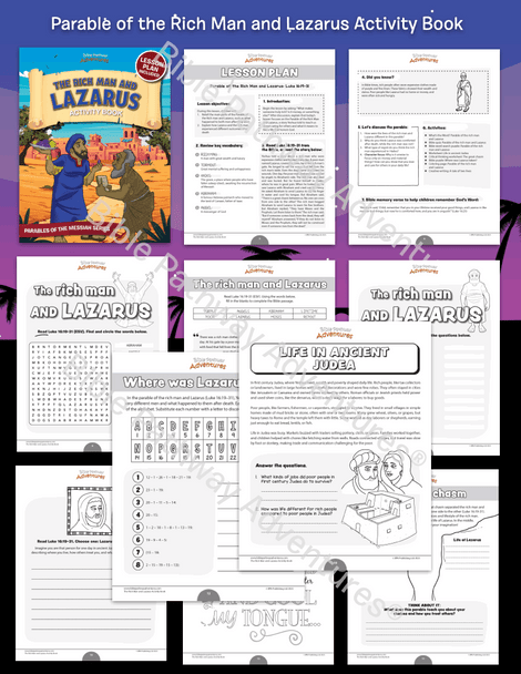 Bible Parable: The Rich Man and Lazarus Activity Book