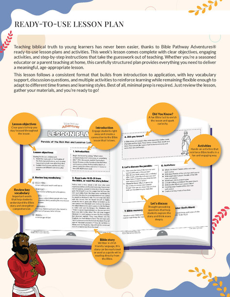 Bible Parable: The Rich Man and Lazarus Workbook
