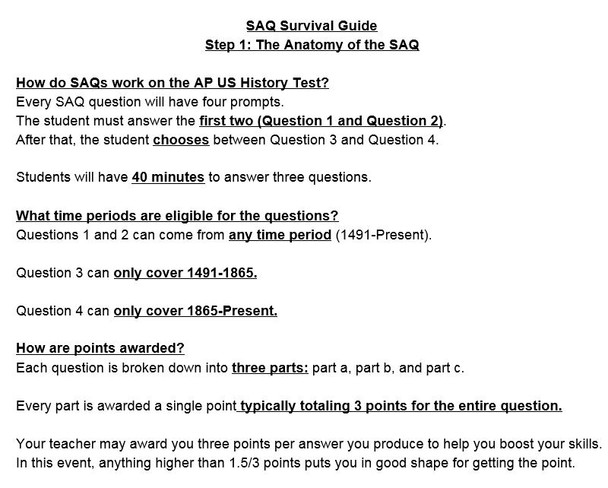 AP History MCQ and SAQ Guide 