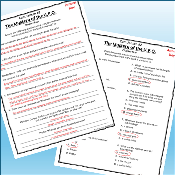 Cam Jansen Novel Study Bundle